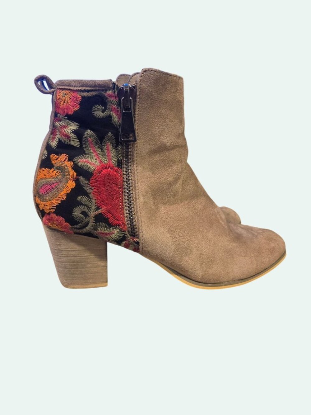 Tiara Mika-05 Embroidered Ankle Boots Bohemian, Folk Art, Western, South Western